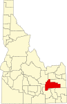 Map of Idaho highlighting Bingham County